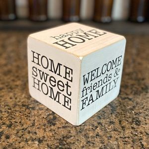 Home sweet home decorative cube